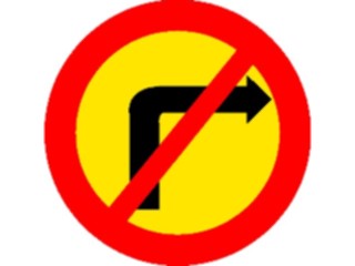 Sticker Custom Preview Image #111605 Road Signs Road Signs No Right Turn3