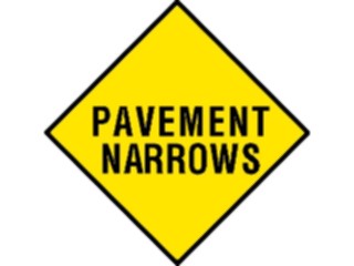 Sticker Custom Preview Image #111662 Road Signs Road Signs Pavement Narrows