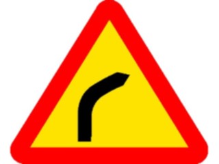 Sticker Custom Preview Image #111740 Road Signs Road Signs Road Curves Right