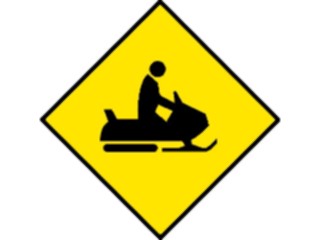 Sticker Custom Preview Image #111782 Road Signs Road Signs Snowmobile Crossing