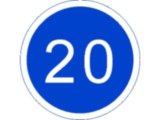 Sticker Custom Preview Image #111791 Road Signs Road Signs Speed020km1