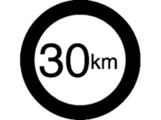 Sticker Custom Preview Image #111795 Road Signs Road Signs Speed030km3
