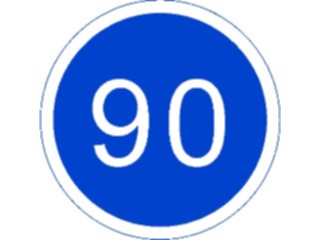 Sticker Custom Preview Image #111803 Road Signs Road Signs Speed090km1