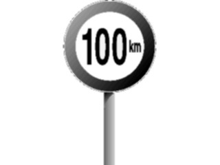 Sticker Custom Preview Image #111805 Road Signs Road Signs Speed100km