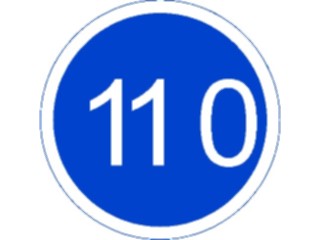 Sticker Custom Preview Image #111806 Road Signs Road Signs Speed110km1