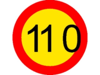 Sticker Custom Preview Image #111807 Road Signs Road Signs Speed110km2