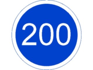 Sticker Custom Preview Image #111811 Road Signs Road Signs Speed200km1