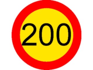 Sticker Custom Preview Image #111812 Road Signs Road Signs Speed200km2