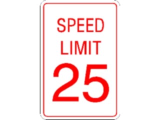 Sticker Custom Preview Image #111816 Road Signs Road Signs Speed Limit25