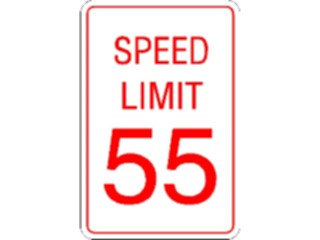Sticker Custom Preview Image #111820 Road Signs Road Signs Speed Limit55