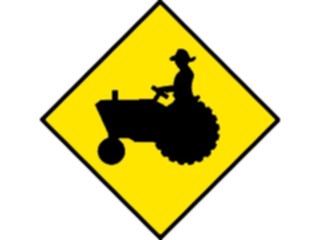 Sticker Custom Preview Image #111861 Road Signs Road Signs Tractor Crossing