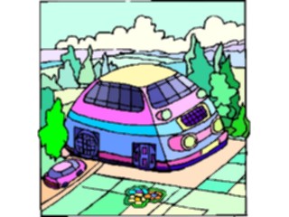 Sticker Custom Preview Image #112338 Science Fiction Building Car