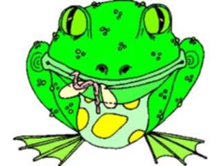Sticker Custom Preview Image #112423 Science Fiction Frog Eating Fairy