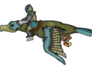Sticker Custom Preview Image #112527 Science Fiction Man Riding Robot Bird