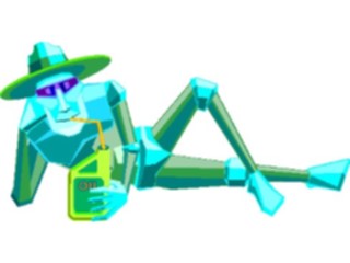 Sticker Custom Preview Image #113196 Science Fiction Robot Drinking Oil