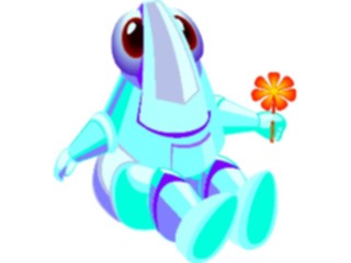 Sticker Custom Preview Image #113249 Science Fiction Robotwith Flower