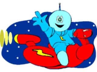 Sticker Custom Preview Image #113481 Science Fiction Space Alien Waving1