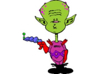 Sticker Custom Preview Image #113485 Science Fiction Space Alienwith Gun