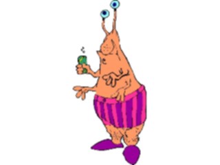 Sticker Custom Preview Image #113487 Science Fiction Space Alienwith Soda