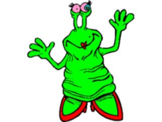 Sticker Custom Preview Image #113489 Science Fiction Space Alien Woman