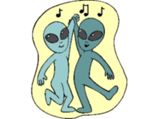 Sticker Custom Preview Image #113492 Science Fiction Space Aliens Dancing2