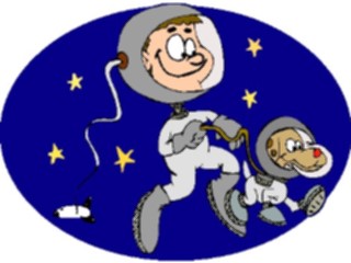Sticker Custom Preview Image #113511 Science Fiction Space Dog Walking
