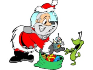 Sticker Custom Preview Image #113538 Science Fiction Space Santa Alien