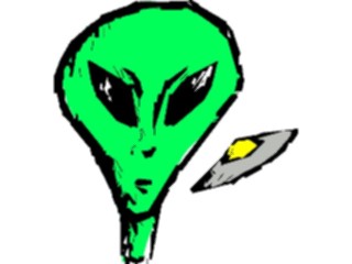 Sticker Custom Preview Image #113605 Science Fiction Space Ship Alien1