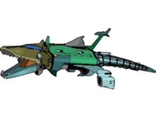 Sticker Custom Preview Image #113612 Science Fiction Space Ship Alligator