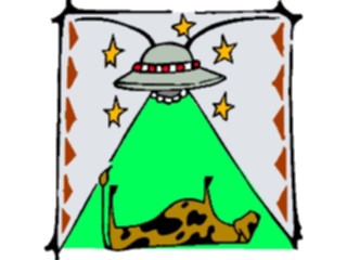 Sticker Custom Preview Image #113616 Science Fiction Space Ship Cow