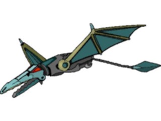 Sticker Custom Preview Image #113624 Science Fiction Space Ship Pteradactyl