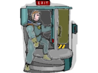 Sticker Custom Preview Image #113673 Science Fiction Spaceman Leaving