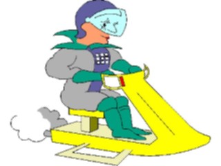 Sticker Custom Preview Image #113681 Science Fiction Spacewomanon Rocket