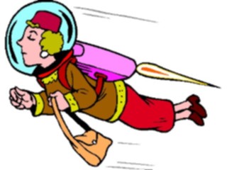 Sticker Custom Preview Image #113684 Science Fiction Spacewomanwith Purse