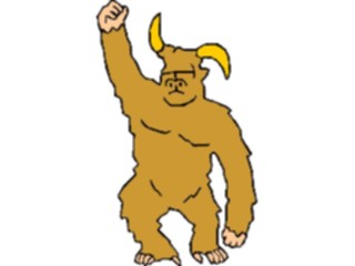 Sticker Custom Preview Image #113739 Science Fiction Two Horned Gorilla