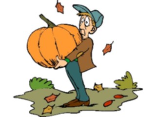 Sticker Custom Preview Image #114053 Seasons Weather Autumn Carrying Pumpkin