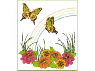 Sticker Custom Preview Image #114466 Seasons Weather Spring Butterflies Rainbow