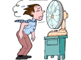 Sticker Custom Preview Image #114512 Seasons Weather Summer Manwith Fan1