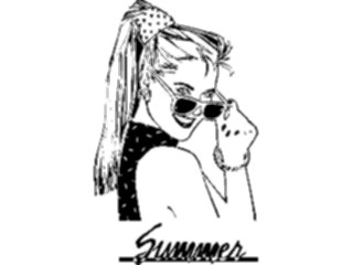 Sticker Custom Preview Image #114541 Seasons Weather Summer Summer Womanwith Glasses