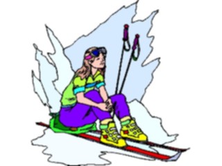 Sticker Custom Preview Image #114961 Seasons Weather Winter Skier Resting