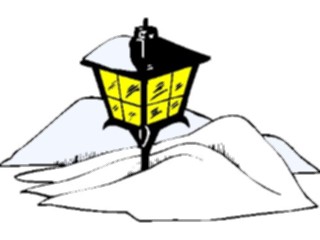 Sticker Custom Preview Image #114968 Seasons Weather Winter Snow Covered Lamp