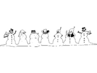 Sticker Custom Preview Image #115056 Seasons Weather Winter Snowman Border