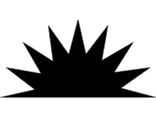 Sticker Custom Preview Image #116472 Shapes Simple Sun Half