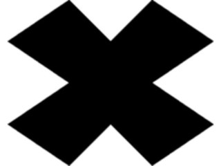 Sticker Custom Preview Image #116563 Shapes Simple X Mark1