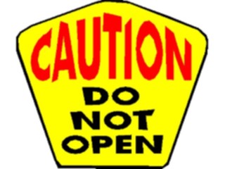 Sticker Custom Preview Image #116860 Signs Brush Stroke Caution Do Not Open