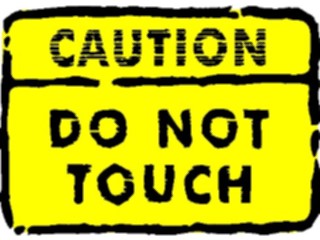 Sticker Custom Preview Image #116861 Signs Brush Stroke Caution Do Not Touch