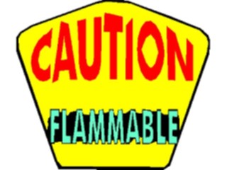 Sticker Custom Preview Image #116862 Signs Brush Stroke Caution Flammable