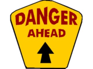 Sticker Custom Preview Image #116877 Signs Brush Stroke Danger Ahead