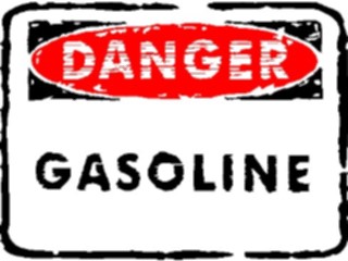 Sticker Custom Preview Image #116881 Signs Brush Stroke Danger Gasoline