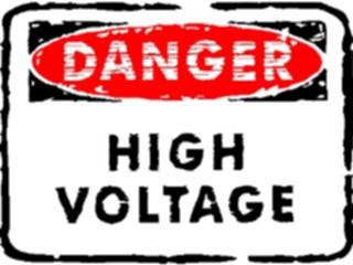 Sticker Custom Preview Image #116882 Signs Brush Stroke Danger High Voltage